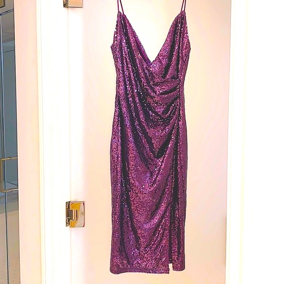 Dresses & Skirts - Purple Sequin Cocktail - Evening Dress